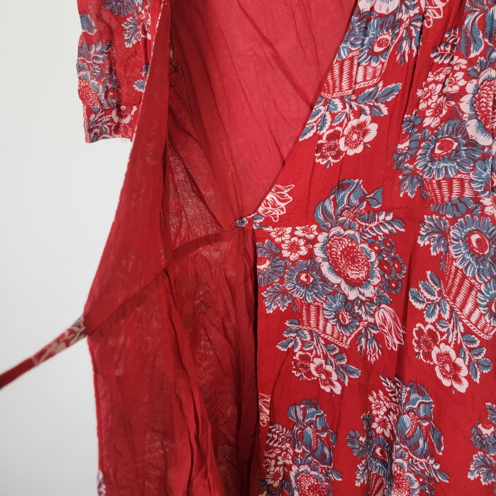 Ralph Lauren Denim & Supply Floral Wrap Maxi Dress Size Small - Picture 7 of 7